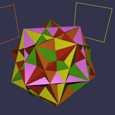 Five cubes in a dodecahedron